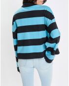 Polo rayures rugby bleu/noir