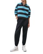 Polo rayures rugby bleu/noir