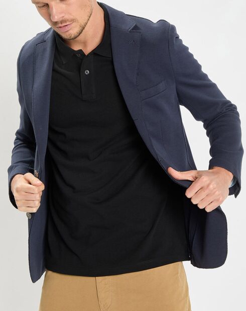 Veste en jersey regular fit bleu marine