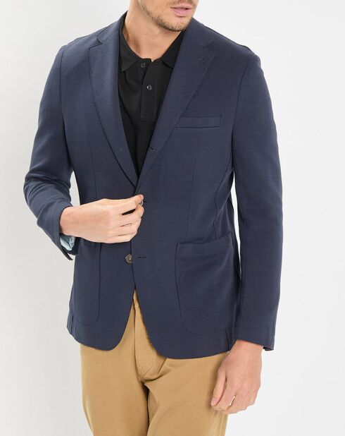 Veste en jersey regular fit bleu marine