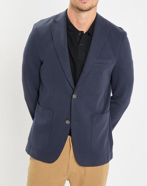 Veste en jersey regular fit bleu marine