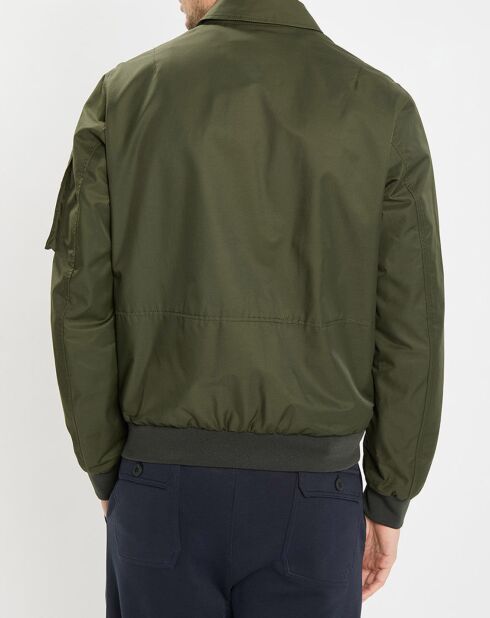 Bombers en coton & nylon kaki