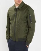 Bombers en coton & nylon kaki