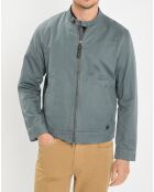 Blouson en coton & lin kaki