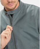 Blouson en coton & lin kaki