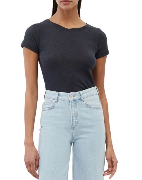 T-Shirt Flame col rond bleu marine
