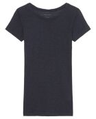 T-Shirt Flame col rond bleu marine