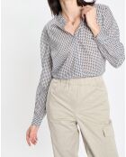 Chemise imprimée blanc/bleu