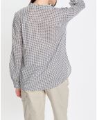 Chemise imprimée blanc/bleu