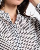 Chemise imprimée blanc/bleu