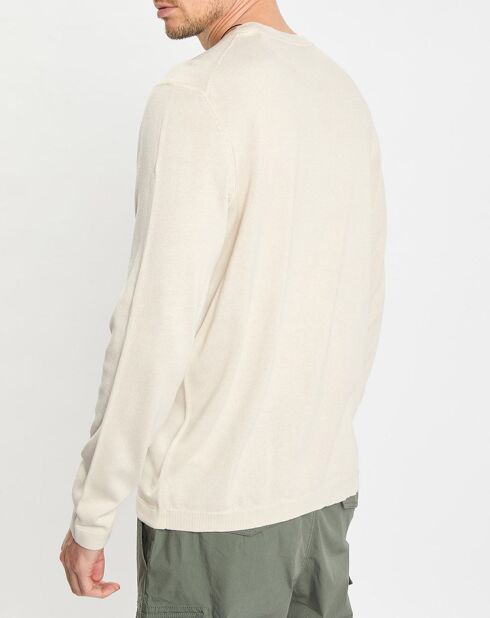 Pull en Coton & Soie beige