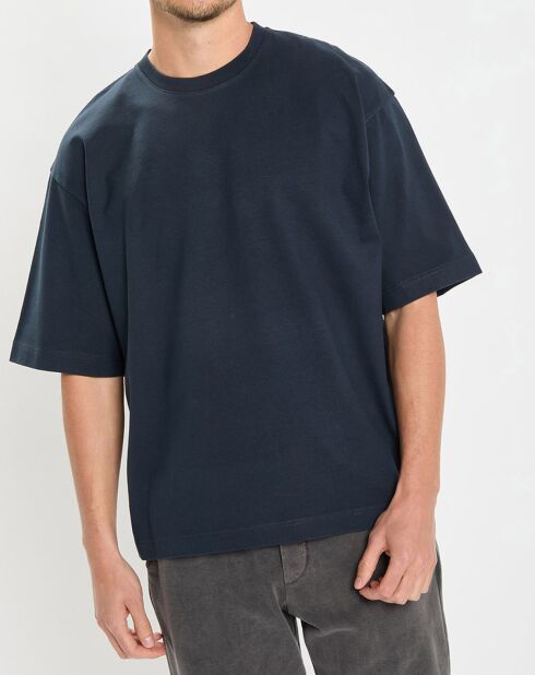 T-Shirt manches courtes Col Rd Oversize bleu marine