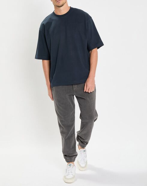 T-Shirt manches courtes Col Rd Oversize bleu marine