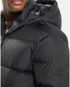 Doudoune courte à capuche Puffer noire