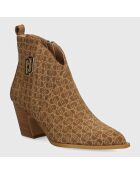 Bottines Belinda en Cuir marron