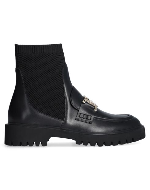 Mocassins Cora en Cuir noirs - Talon 4.5 cm
