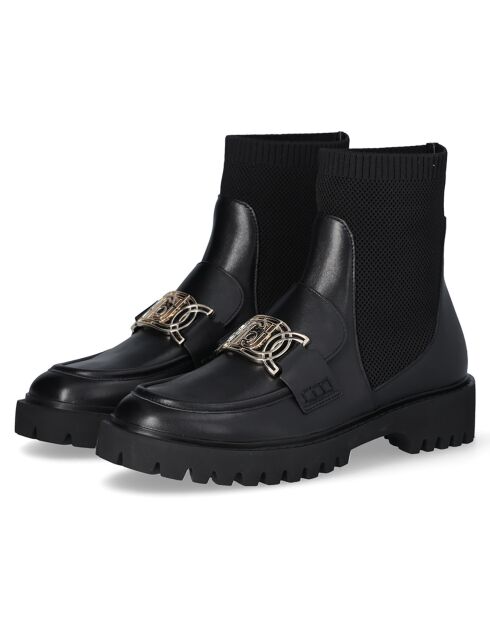 Mocassins Cora en Cuir noirs - Talon 4.5 cm