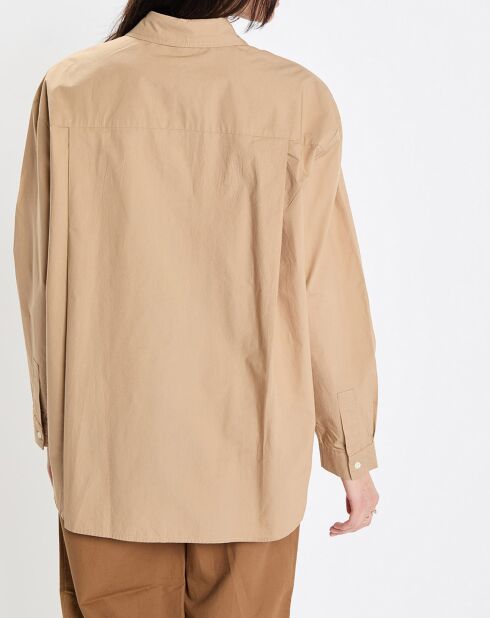 Chemise boyfriend beige