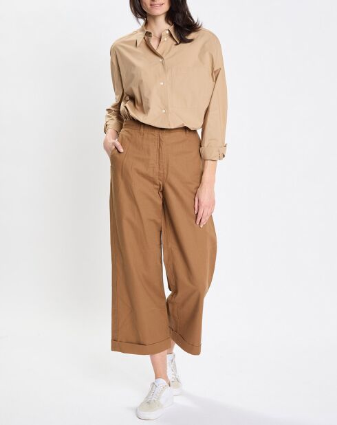 Chemise boyfriend beige