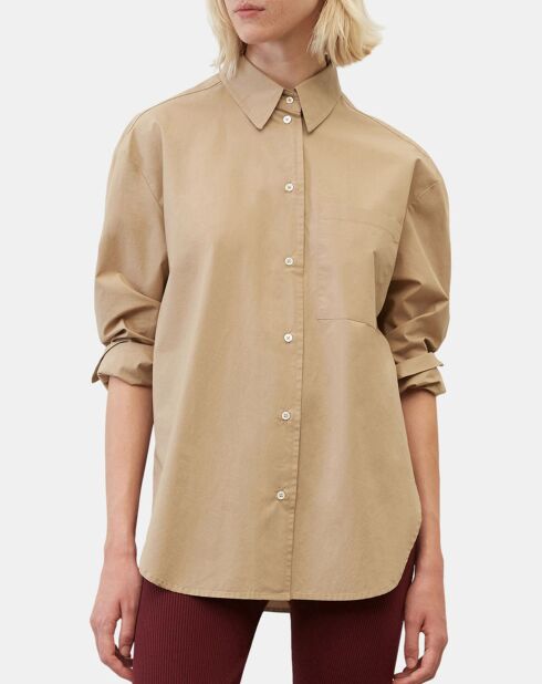 Chemise boyfriend beige