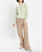 Pantalon flare beige