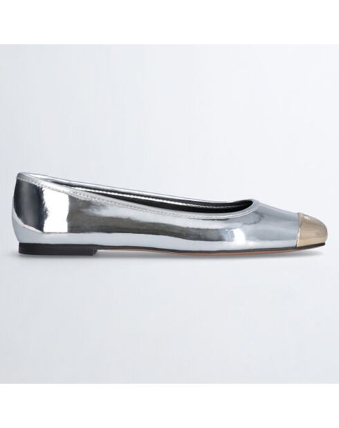 Ballerines Dafne en Cuir argentées