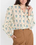 Chemise imprimée blanc/bleu