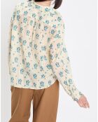 Chemise imprimée blanc/bleu