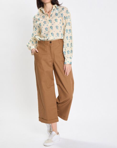 Chemise imprimée blanc/bleu
