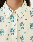 Chemise imprimée blanc/bleu