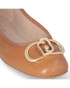 Ballerines Dafne en Cuir noisette