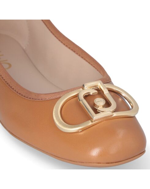 Ballerines Dafne en Cuir noisette