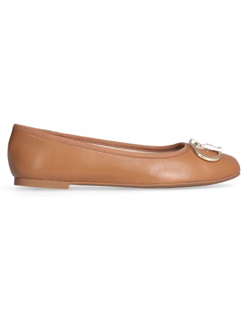 Ballerines Dafne en Cuir noisette