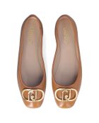 Ballerines Dafne en Cuir noisette