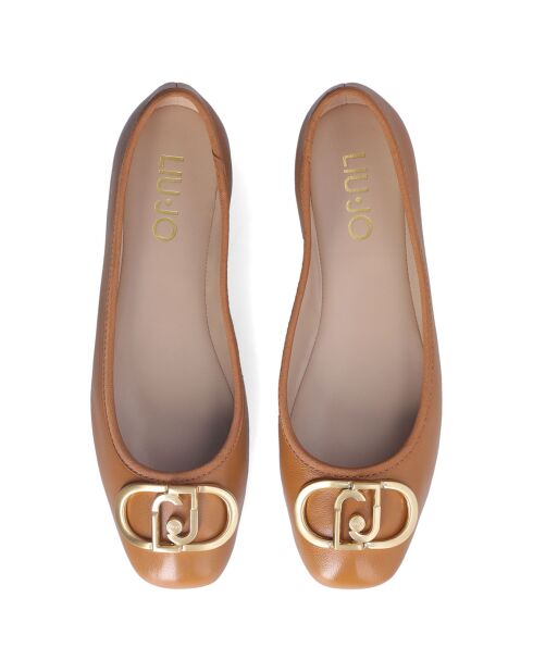 Ballerines Dafne en Cuir noisette