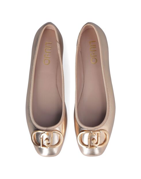 Ballerines Dafne en Cuir dorées