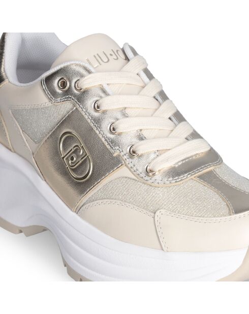 Ivoorkleurige leren sneakers van Eva