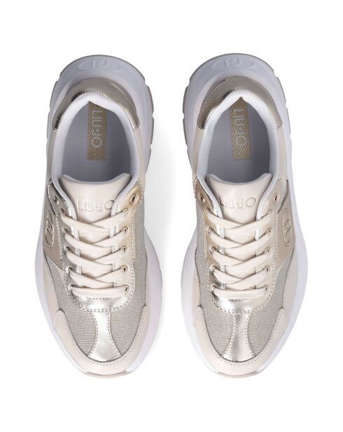 Ivoorkleurige leren sneakers van Eva