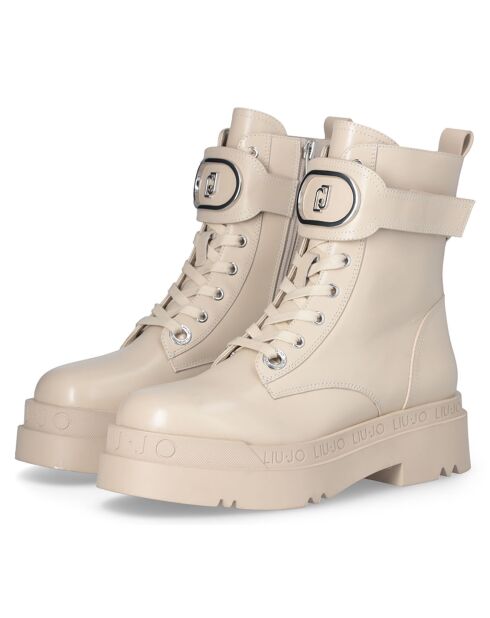 Bottines Love en Cuir beiges