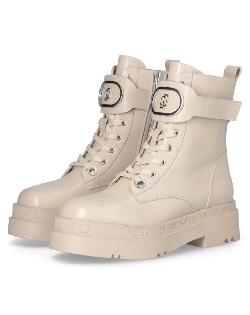 Bottines Love en Cuir beiges