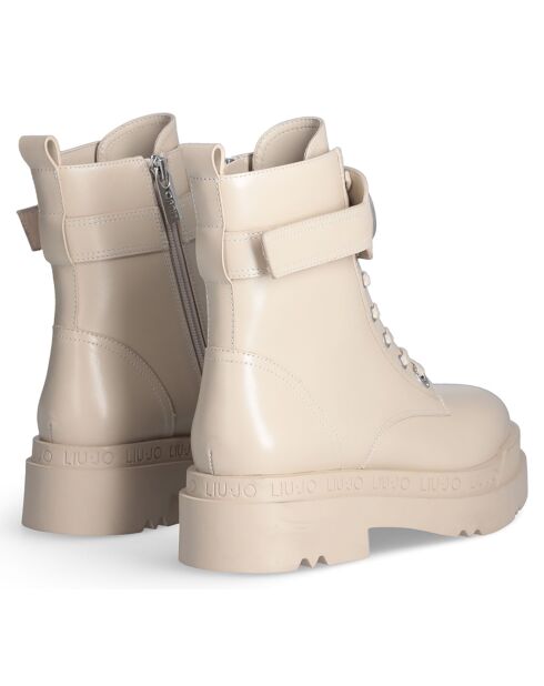 Bottines Love en Cuir beiges