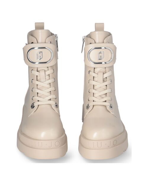 Bottines Love en Cuir beiges