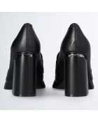 Mocassins à talon Nana en Cuir noirs