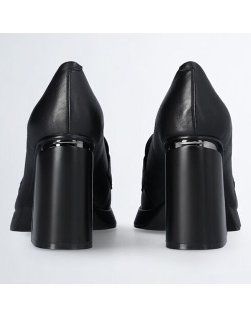 Mocassins à talon Nana en Cuir noirs
