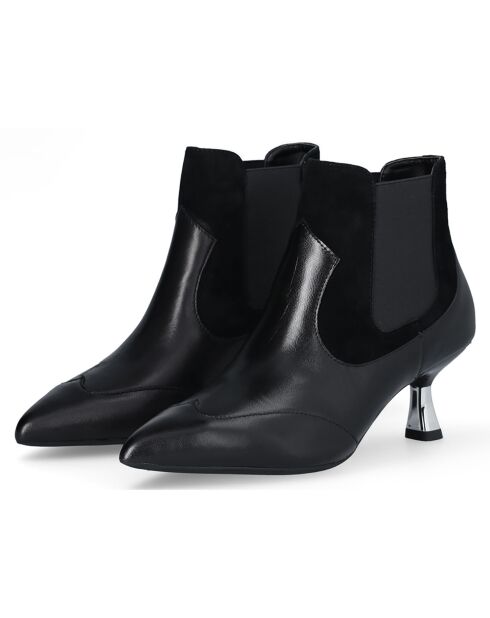 Bottines Sandie en Cuir noires