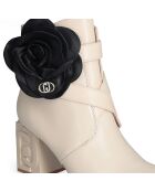 Bottines Sara en Cuir crème