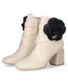 Bottines Sara en Cuir crème
