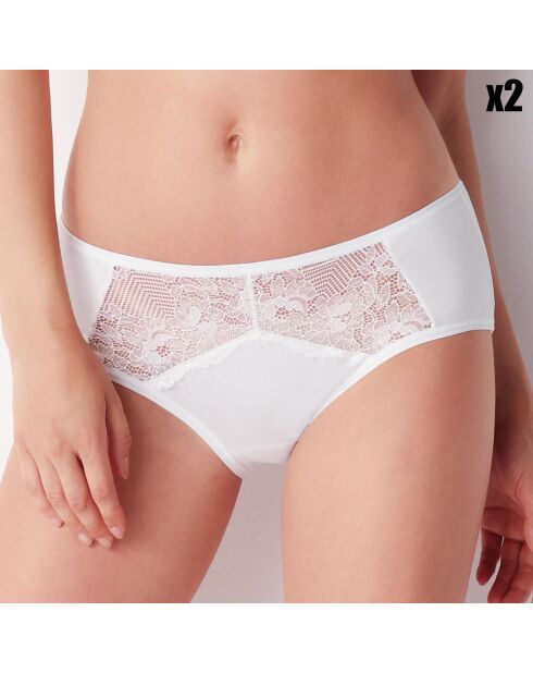 2 Culottes midis Judith blanches