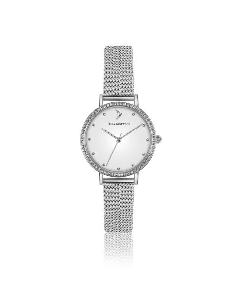 Montre en Acier mesh argentée