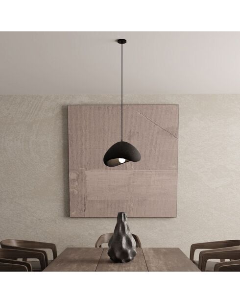 Lampada a sospensione Wabi Sabi Quiet Current nera - 14x3 cm